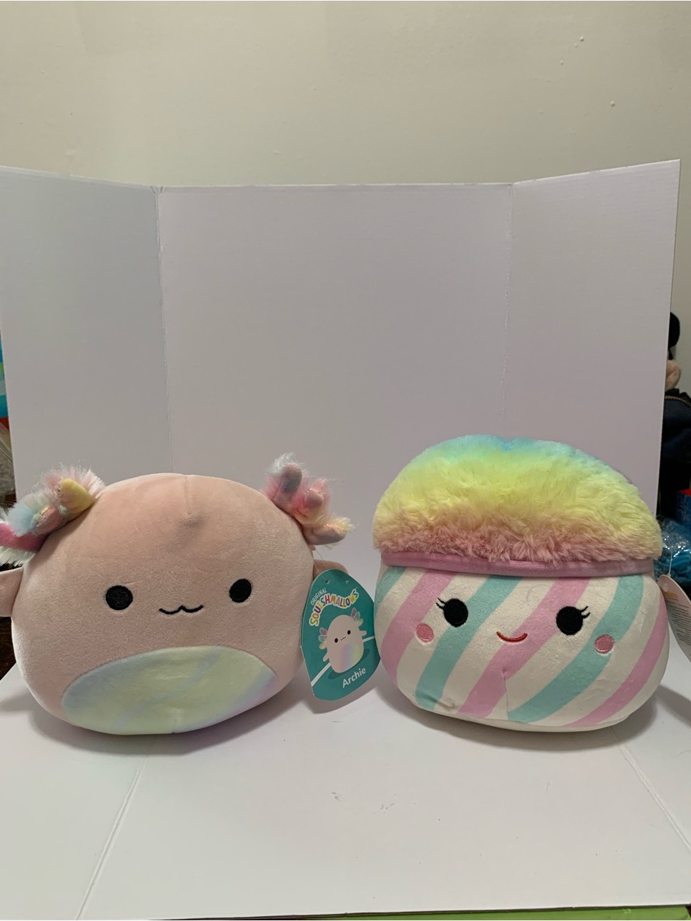 Squishmallows Pastel Pink & Rainbow Duo